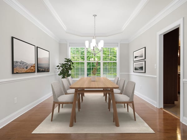 Virtual staging dining room