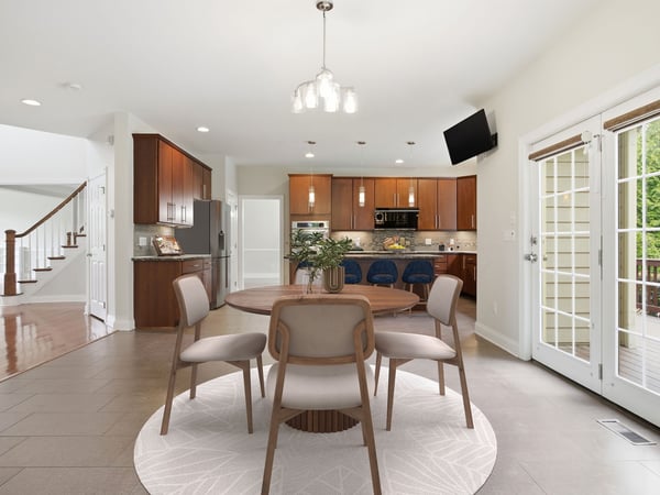 Virtually staged kitchen