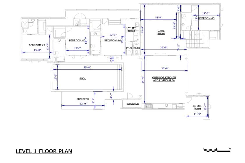 122 of 123. First Level Floor Plans
